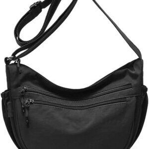 Versatile Nylon Crossbody Bags for Women - Trendy Crescent Design & Organizers